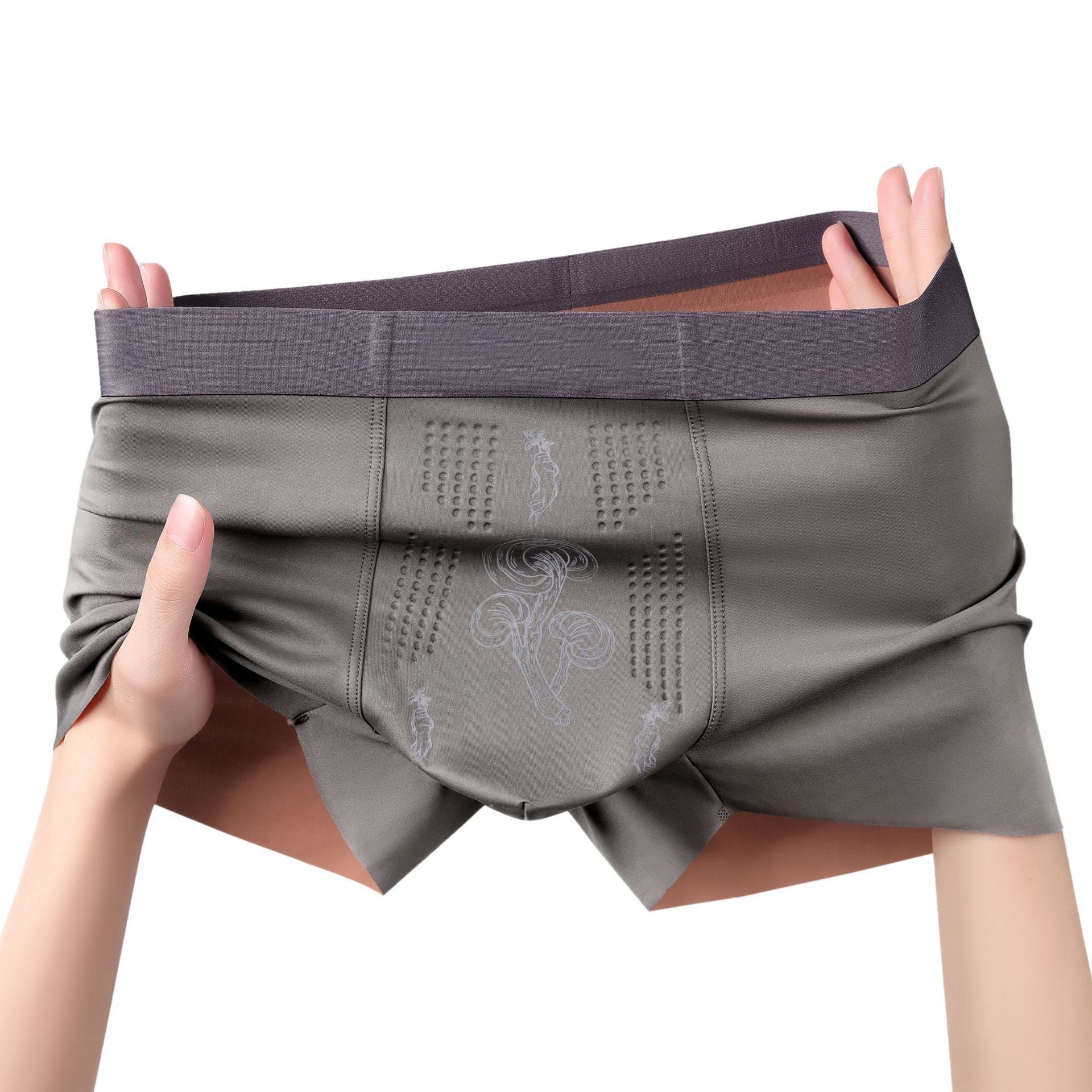 2026 nueva hierba Ganoderma Ganoderma Ginseng mantenimiento y masaje gránulos 100 pantalones íntimas de hombre de doble cara ventilación masculina