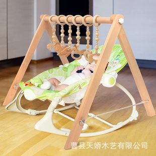 Amazon Simple Crib Bell Wooden Bracket Floor Hanging Rod Bed Bell Accessories Newborn Soothing Bed Bell Bracket