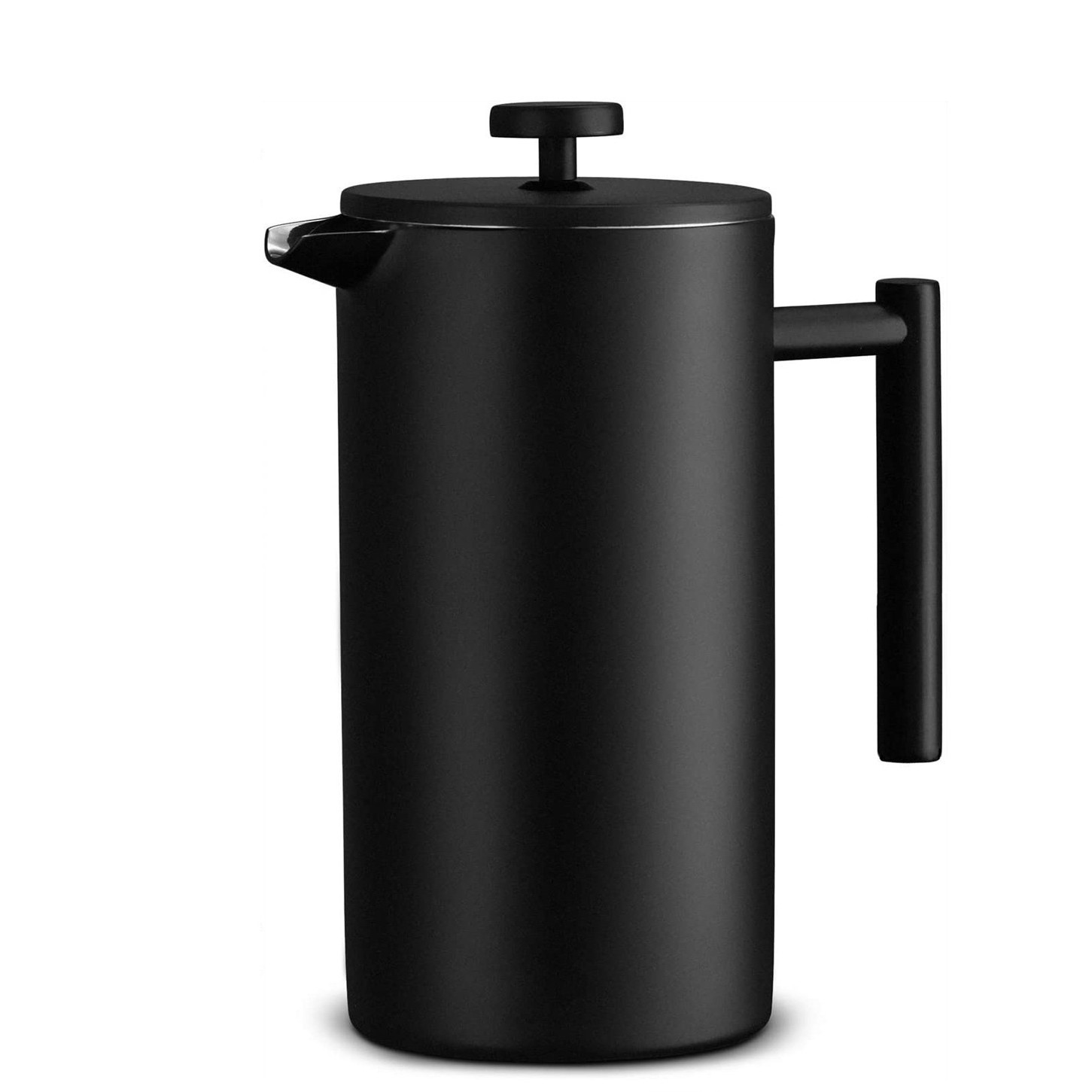 304 olla de presión francesa de acero inoxidable de doble capa cafetera hecha a mano al aire libre tetera presión francesa presionando cafetera