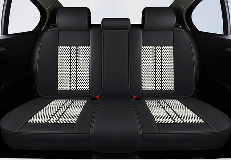 Car Seat Cushion, Suitable for All Seasons, Full Leather, New Model Car Cushion, Seat Cover, Ice Silk Nappa Leather Special Seat Cushion Car Cover