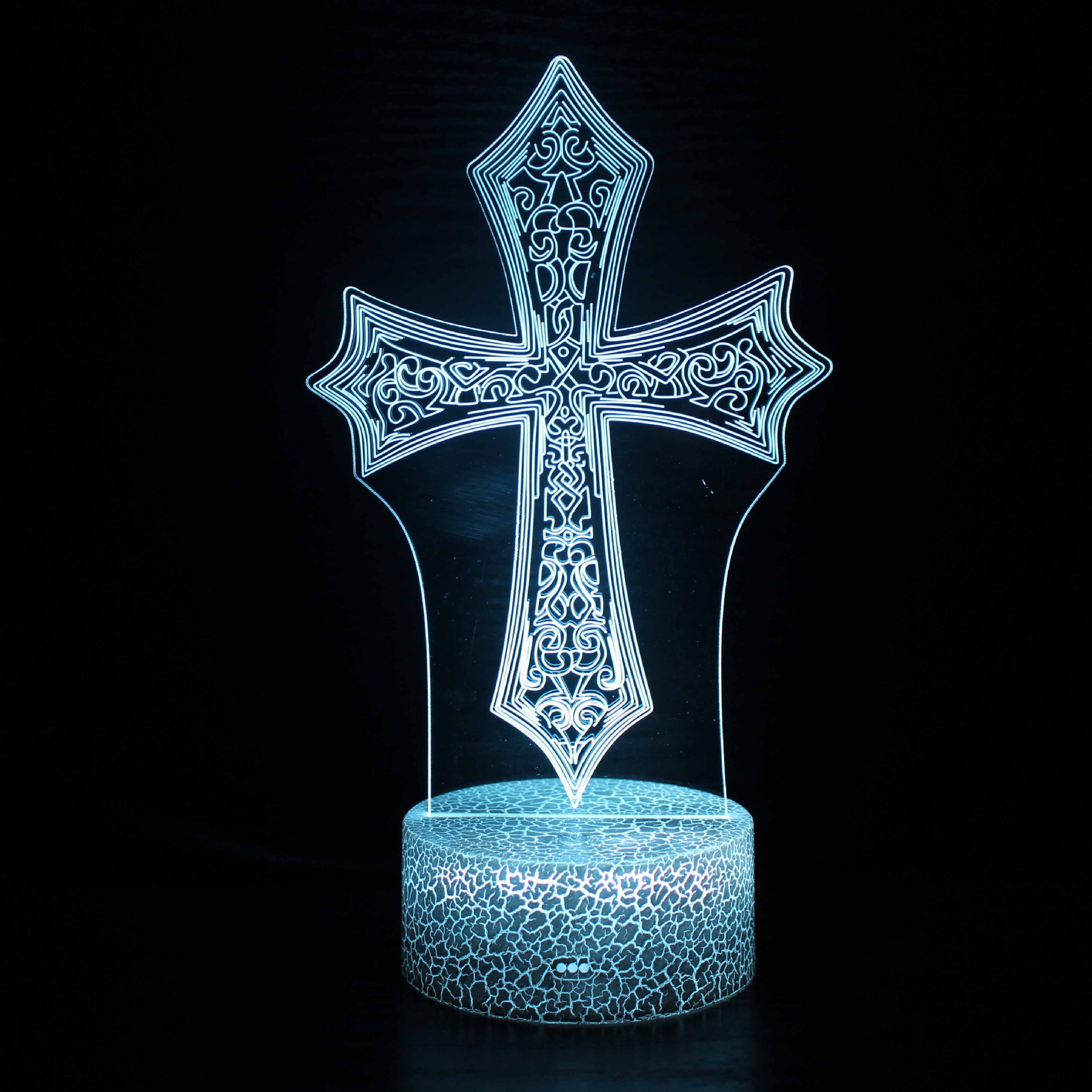 Luz de noche LED personalizada Jesús Virgen Ángel serie lámpara de mesa regalo creativo acrílico 3D noche luz al por mayor