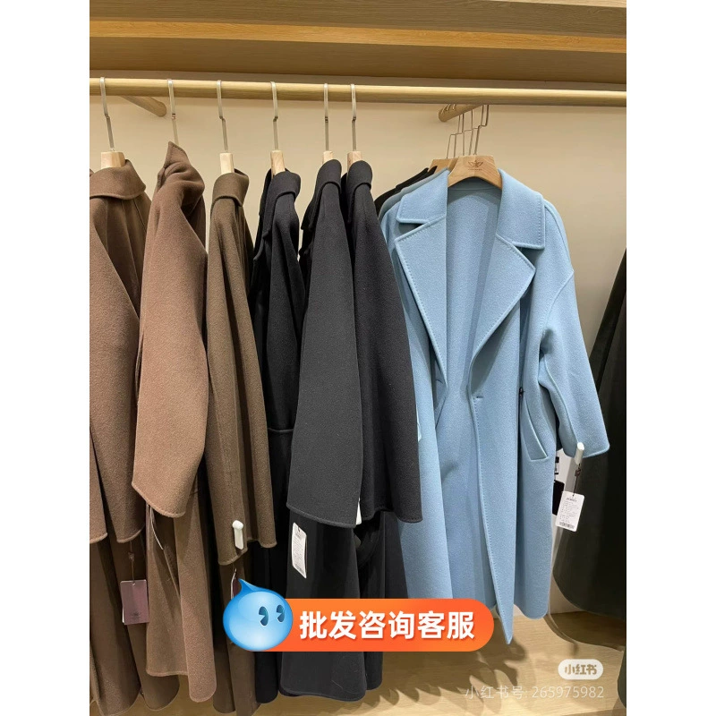 南油秋冬季新款双面羊绒大衣中长款羊毛呢子外套品牌女装批发货源