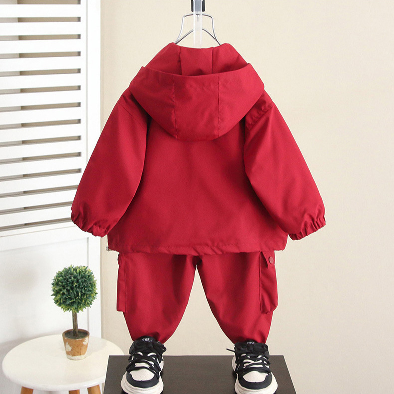 6295 Traje de herramientas de primavera y otoño para niños Chaqueta de chaqueta de otoño para niños 2025 nueva moda de ropa deportiva para bebés