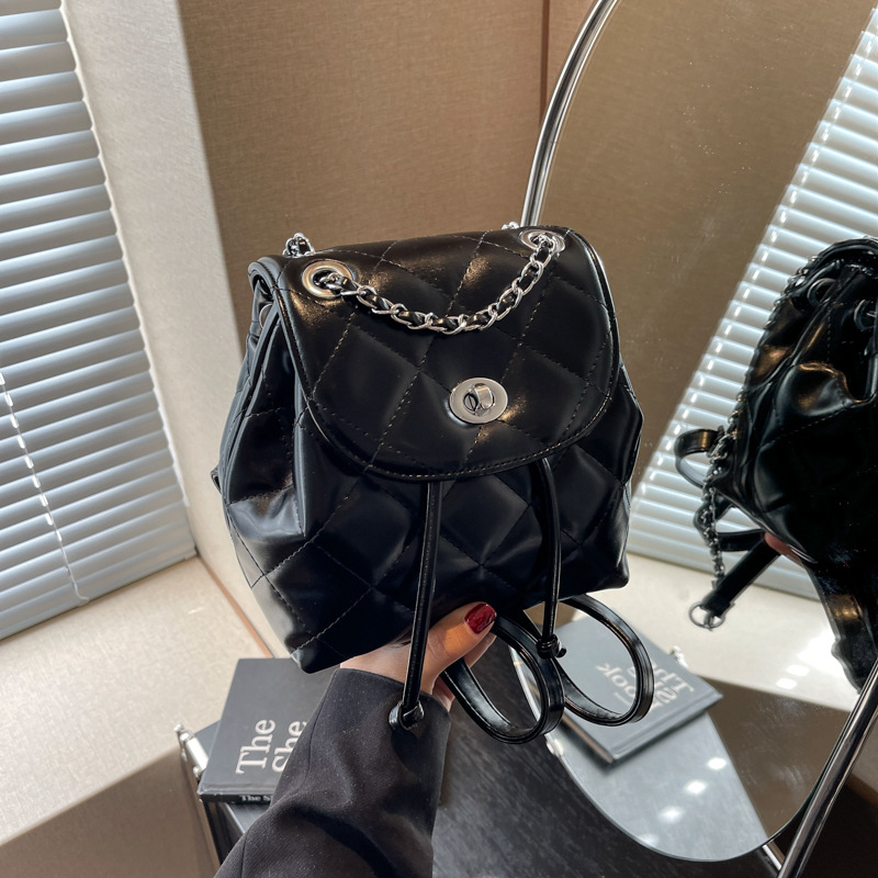 Classic Women's Quilted Mini Backpack Stylish Versatile Bag_voghion.com