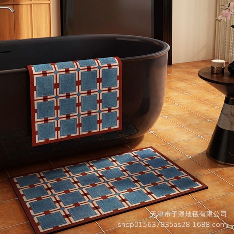 High-end design bathroom mat made of diatomaceous earth, water-absorbent, non-slip, dirt-resistant, wear-resistant, and easy to clean High-end design bathroom mat made of diatomaceous earth, water-absorbent, non-slip, dirt-resistant, wear-resistant, and easy to clean