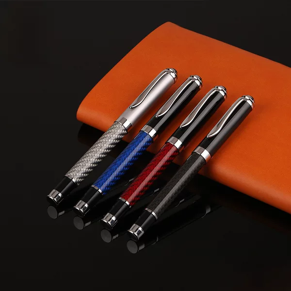 Factory in stock Wholesale Carbon Fiber Metal Gel Pen Ball Pen Business Advertising Gift Sign Pen Printed LOGO
