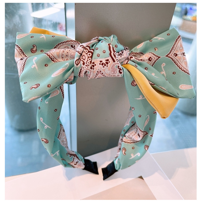 Korean Big Bow Contrast Color Macaron Headband display picture 1