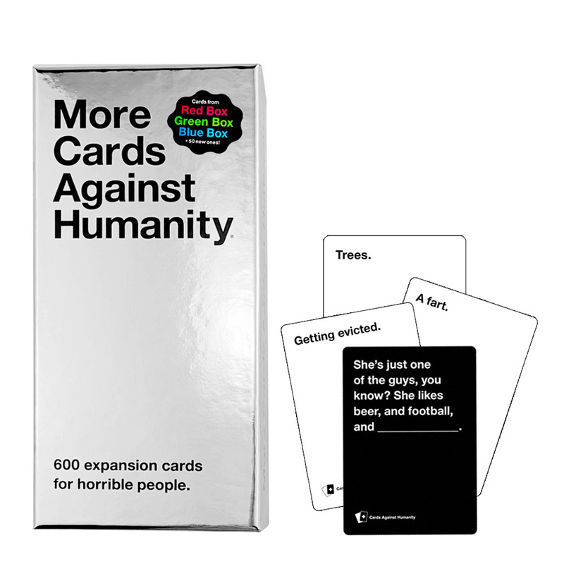 Cards Against Humanity Red Green Blue Box Anti-Human Card Red Blue and Green Board Game