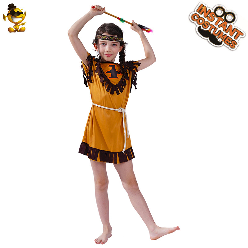Trajes indígenas populares Estilo infantil Cosplay Trajes de maquillaje Show de baile Trajes de juego de rol
