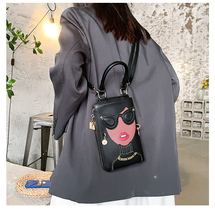 345g Weight Cotton Lining Material Sewing Thread Fashion Element Zipper Closure Type Single Shoulder Strap Strap Type Crossbody Bag Bags Type Casual, Shopping Occasion Pu Leather Material Human Pattern All Seasons Season Women's Gender Streetwear Style Square Shape Medium Size Women's Medium Pu Leather Human Streetwear Sewing Thread Square Zipper Crossbody Bag 31