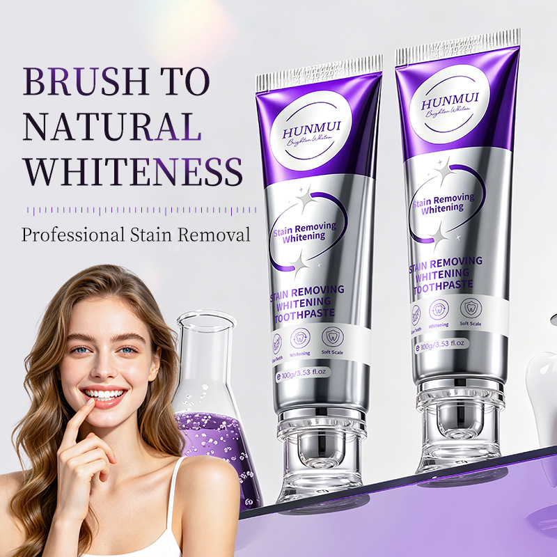 Cross-border bestseller: Enzyme whitening stain-removing toothpaste, freshens breath, brightens teeth, removes yellowing and smoke stains, adult toothpaste for foreign trade