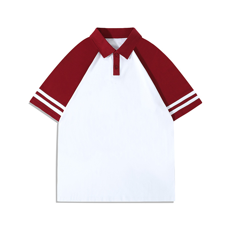 Camiseta de media manga con hombros caídos de algodón puro, polo de solapa raglán, ropa de clase de marca de moda, camisas publicitarias, ropa de trabajo, camisas culturales, personalización