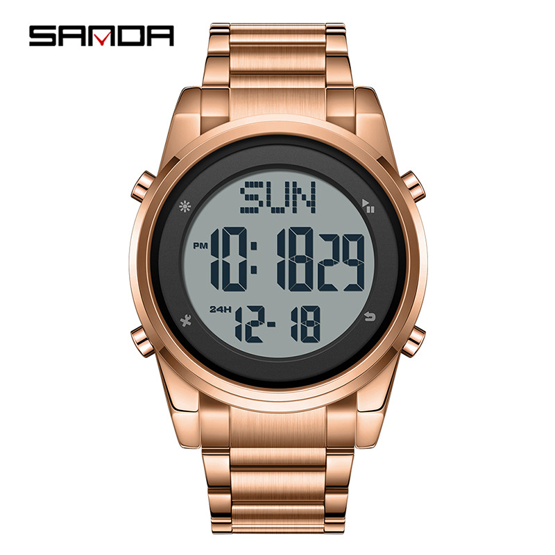 Sanda relojes adolescentes de secundaria primaria relojes de pulsera masculinos nocturna despertador impermeable multifuncional al por mayor