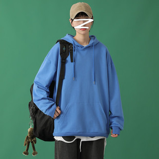 8552-P40 Sweatshirt Men's Early Autumn Korean Style Fashionable Pure Cotton Hong Kong Style Simple Neutral Solid Color Jacket Fashionable