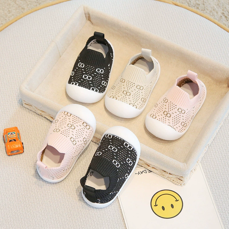 Детские ходунки на мягкой подошве Детская обувь Весна и Осень Внутренняя обувь нескользящая и анти-выпадает Детская напольный туфли 1-3 года Весна