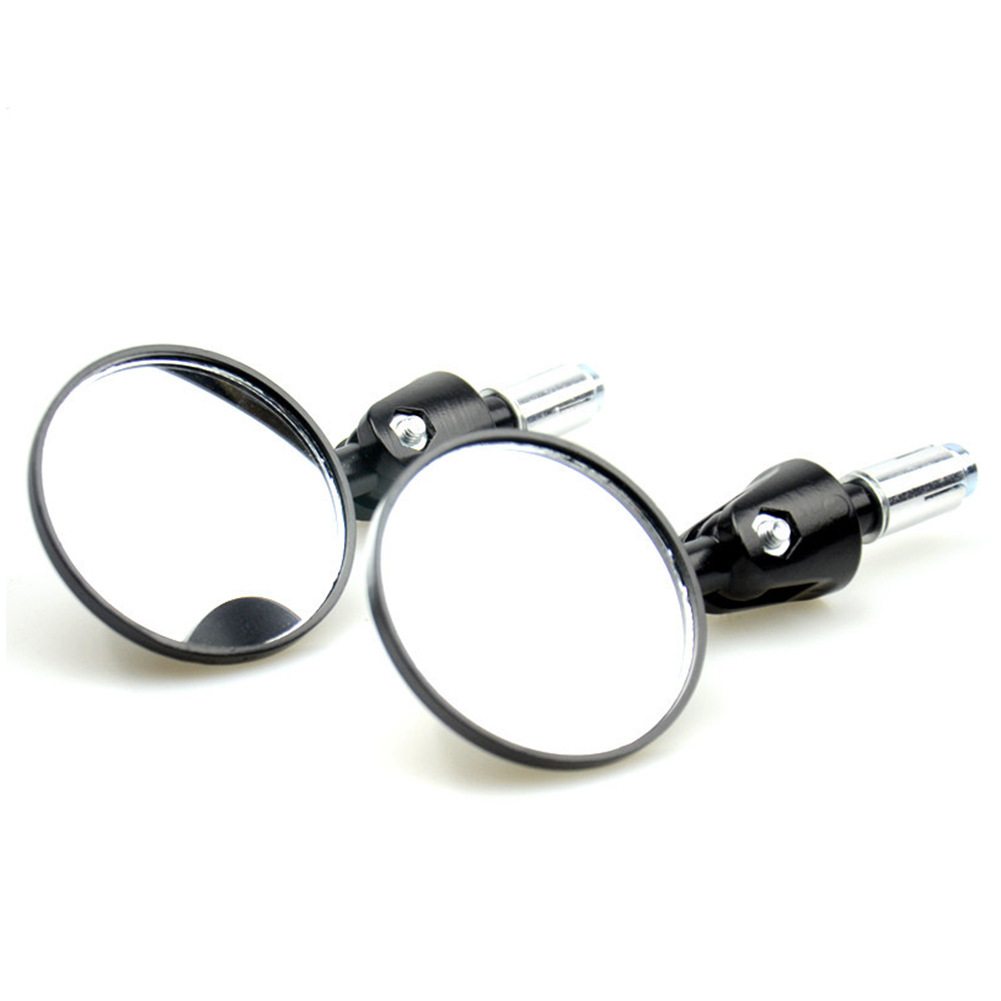 Cross-border e-commerce round motorcycle modified rearview mirror foldable handle mirror handle mirror convex mirror
