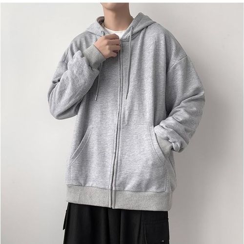 Men's cardigan sweatshirt autumn Korean version versatile casual hooded top BF style loose student sports coat