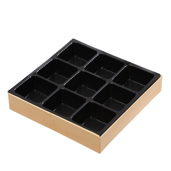 Wooden Fruit Cutting Box Disposable Internet Celebrity Fruit Gift Box Packaging Wooden Packaging Box Compartmentalized Fruit Cutting Packaging Box Ready for Sale