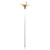 Cat steel wire feathers teasing cat stick long pole can replace the head cat toy