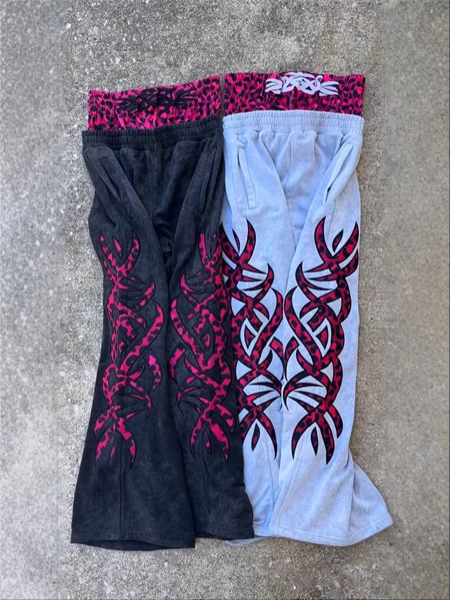 2025 Europa y los Estados Unidos otoño y invierno diseño de pantalones dobles nicho personalidad y2k moda pantalones sueltos de piernas anchas para hombres y mujeres