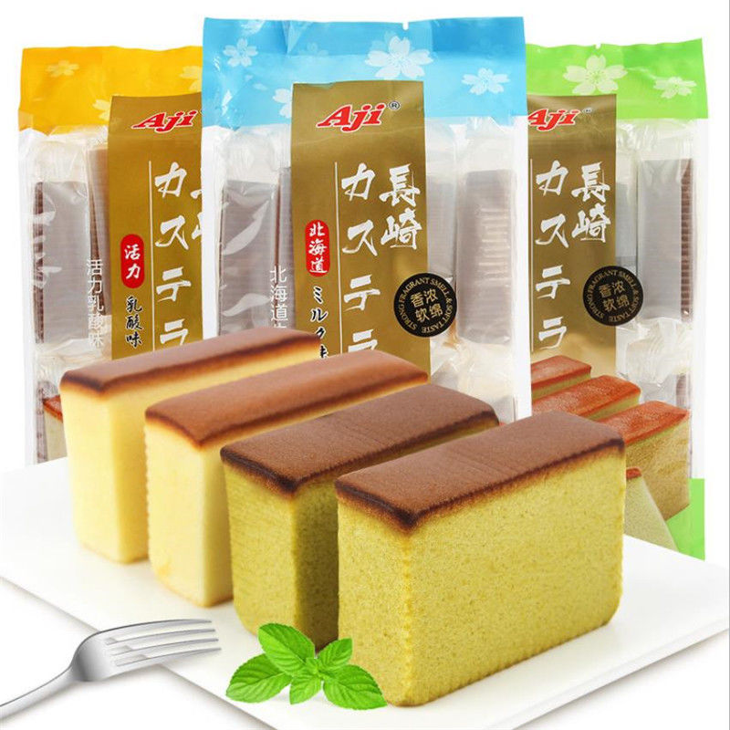 Aji长崎蛋糕330g北海道牛奶活力乳酸清新抹茶风味下午茶糕点零食