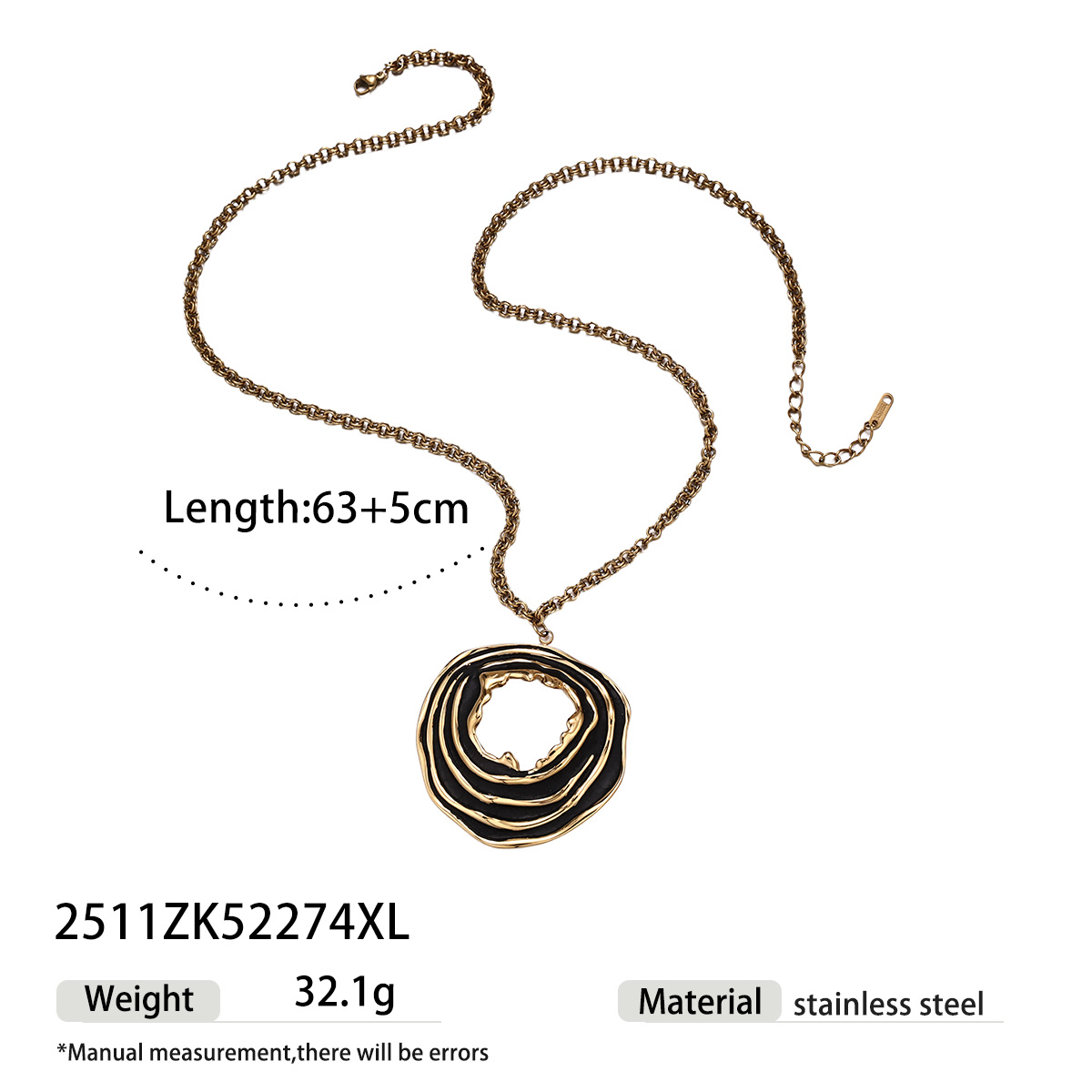 Alta Europa y América de acero inoxidable exagerado collar ligero lujo alto sentido de diseño versátil sentido de cadena de clavícula hueca irregular para mujeres