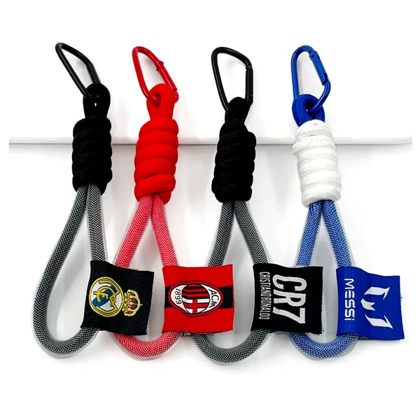 Portugal Ronaldo Argentina Messi KeyChain Mobile Phone Rope Emperor Mazsa AC Milan SuitCase Bag Lanyard