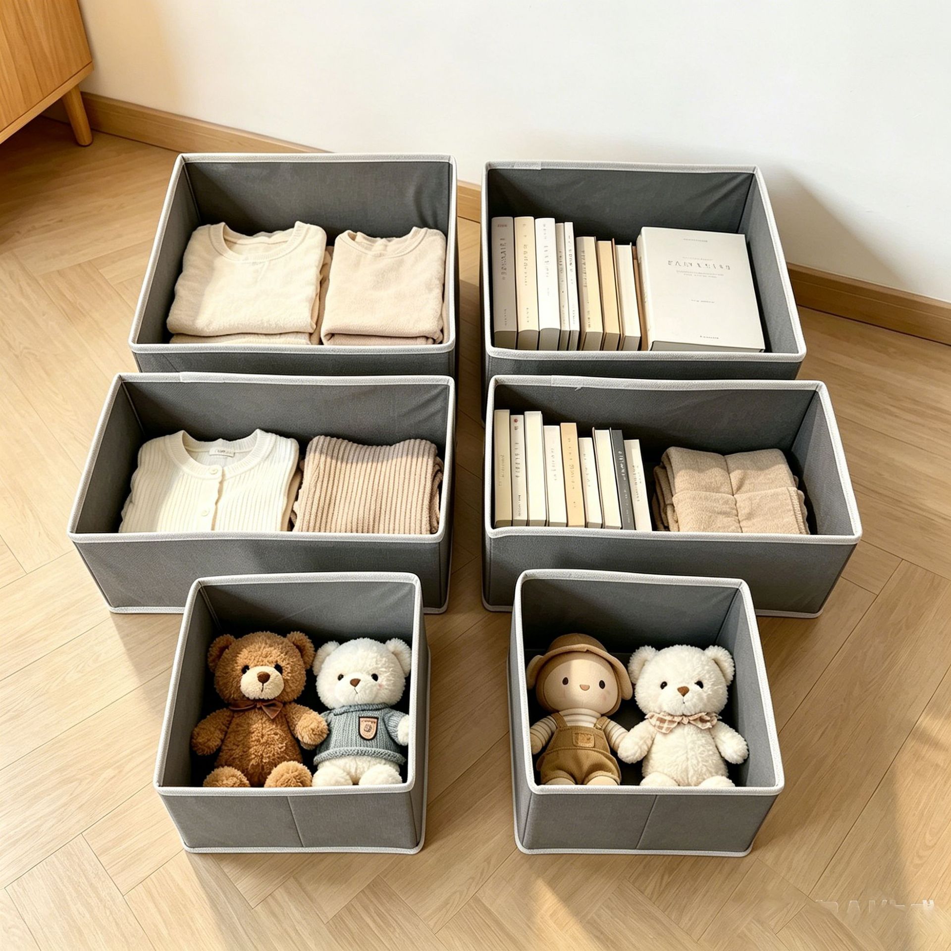 Caja Organizadora Plegable para Ropa Interior de Tela, Lavable, para Cajones image 51