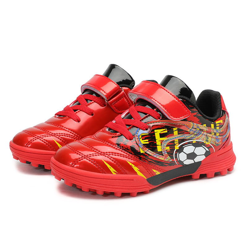 Leather black and red nails