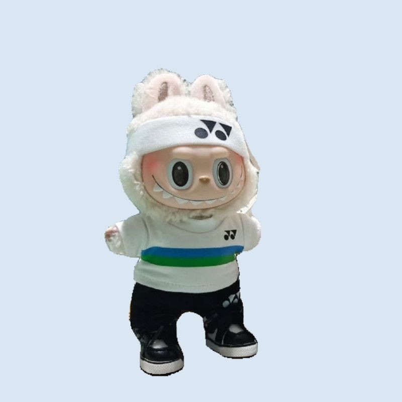 仅衣服拉布布羽毛球娃衣labubu娃娃大牌衣服二代三代公仔17cm|undefined