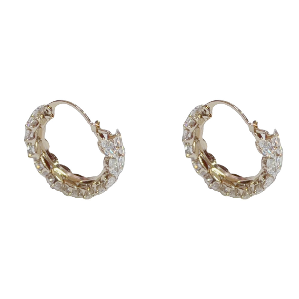 Arracadas de Trigo con Circonias Cobre, Decorativo, Elegante, para Mujer image 10