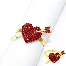 酒店情人节餐巾环餐巾环一箭穿心餐巾圈餐巾扣厂家批发