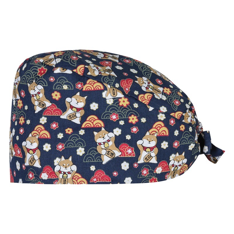 Lucky Cat Surgical Cap Doctor Nurse Cap One-Piece Dropshipping