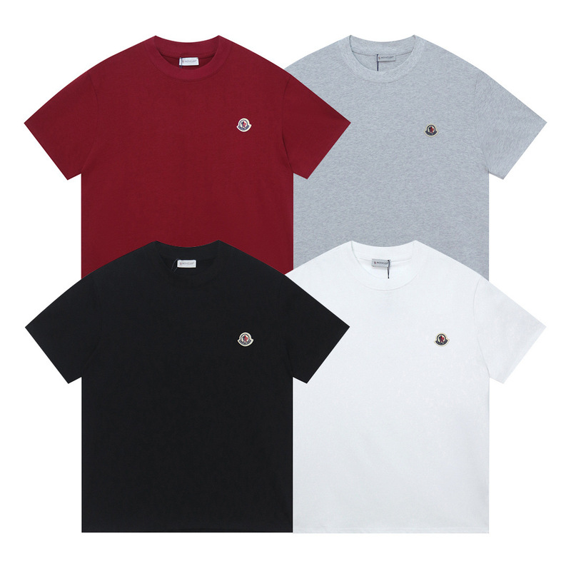 high quality Edition Mengjia 2024 Summer New Logo Embroidered Men and Women Couple Casual Loose Pullover Short-sleeved T-shirt