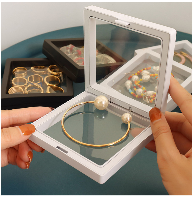 Caja de pelcula de material transparente caja de regalo de decoracin de bolsa de pulsera de anillo de exhibicinpicture4
