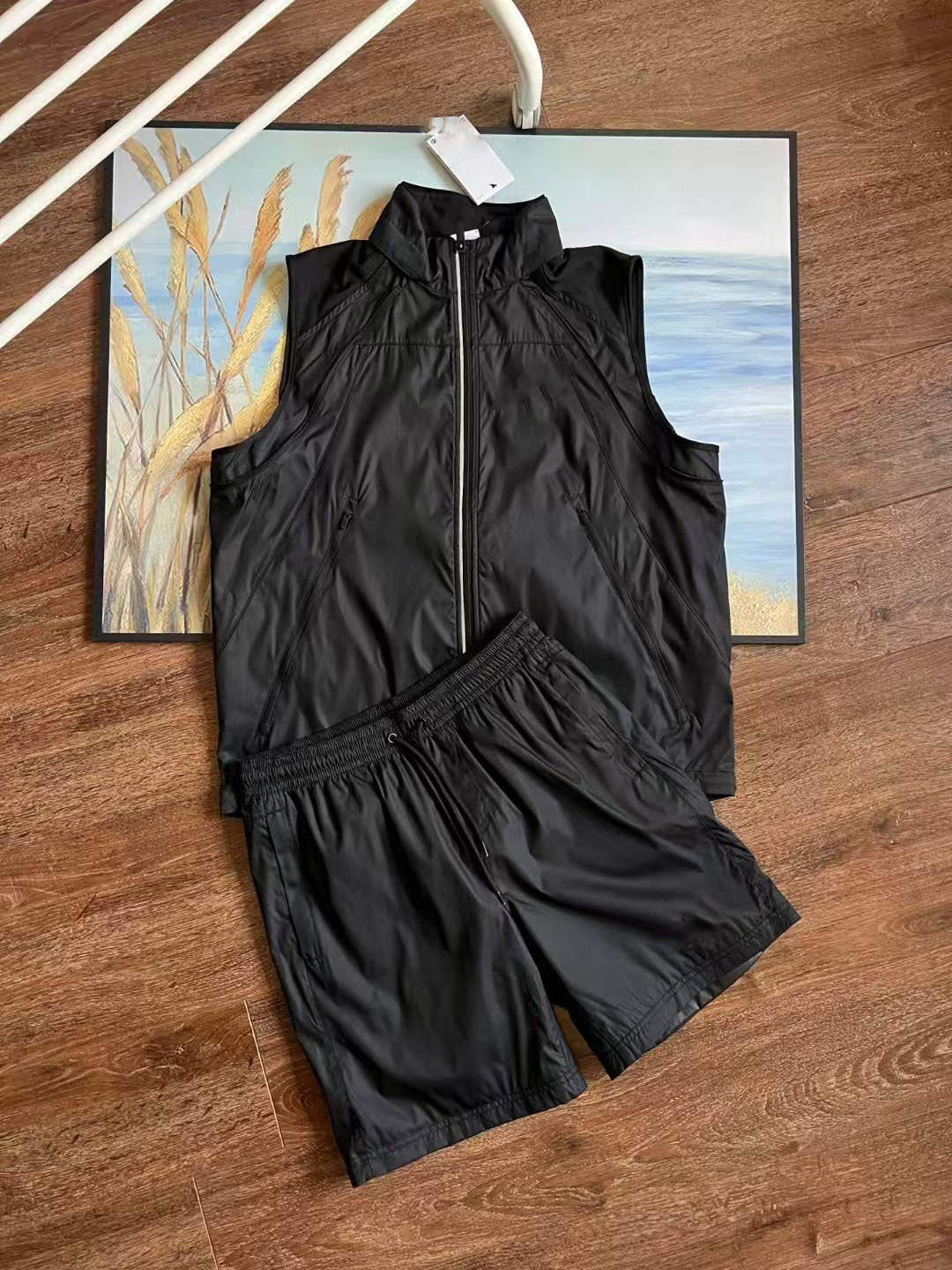 2024 primavera y otoño hombres y mujeres tejidos desmontables dos chalecos chaqueta abrigo pantalones desmontables set 5305