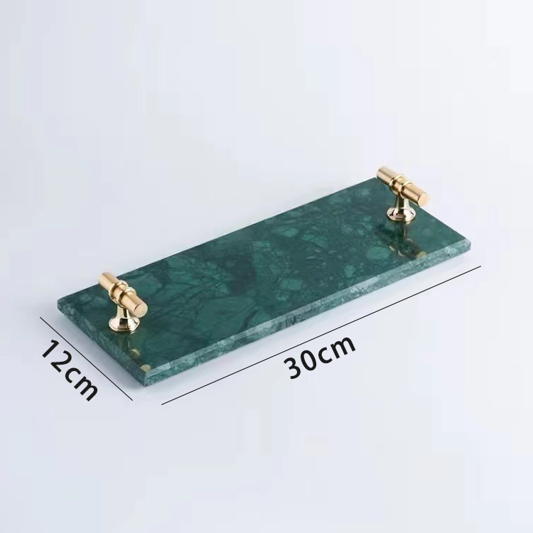 Nordic ins bandeja de mármol natural luz rectangular de lujo bandeja de almacenamiento de postre cosméticos bandeja de almacenamiento de hotel
