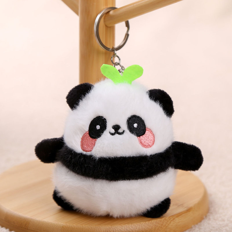 かわいいパンダぬいぐるみと蜂ペンダント人形バッグペンダント人形キーホルダー布人形卸売|undefined