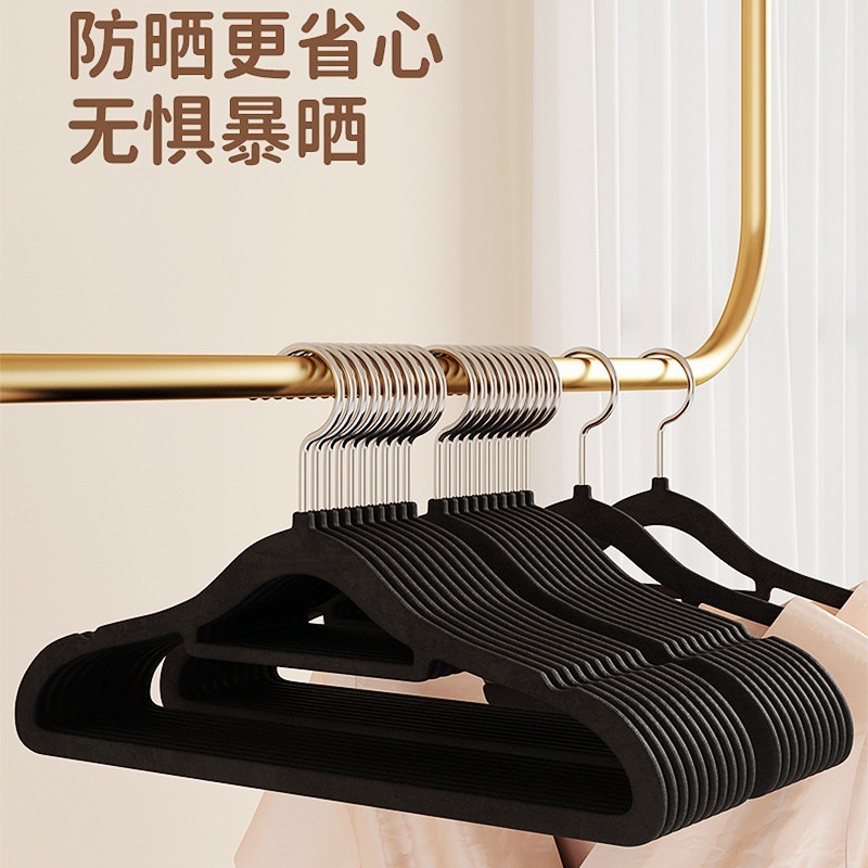 植绒衣架防滑无痕家用挂衣架子轻奢衣撑衣柜收纳衣服架整理师专用|undefined