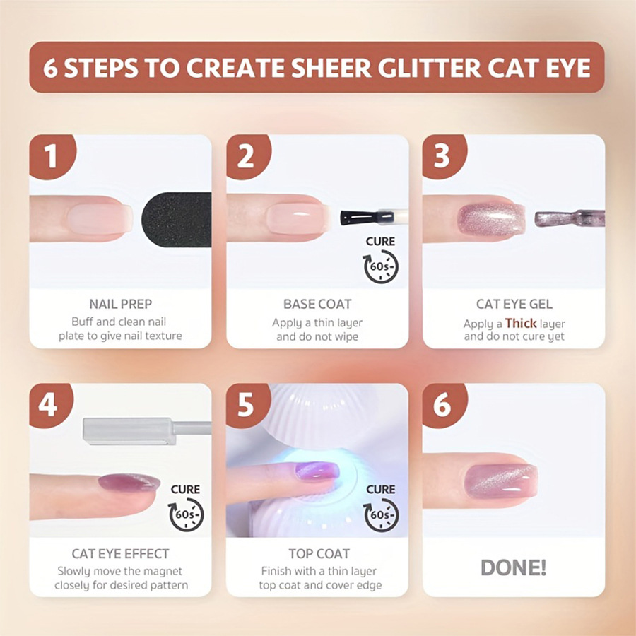 Ojo de gato Esmalte de uñas pegamento Elfo flash de ojo de gato multicolor al por mayor belleza de uñas ancho elfo cristal pegamento de uñas tienda de belleza de uñas dedicado