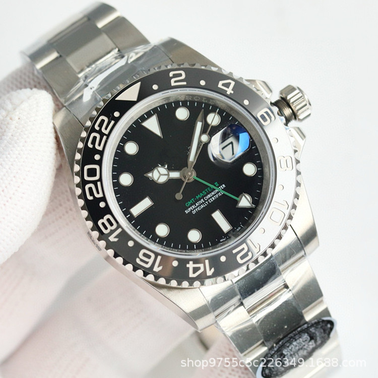 2025 Cross-border Greenwich Cola Circle Pepsi Series Reloj mecánico automático impermeable de buceo luminoso para hombre