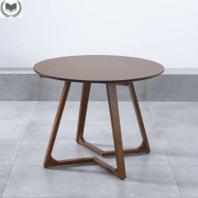 简约现代书餐桌椅组合洽谈咖啡圆桌子民宿北欧实木圆桌日式原实木