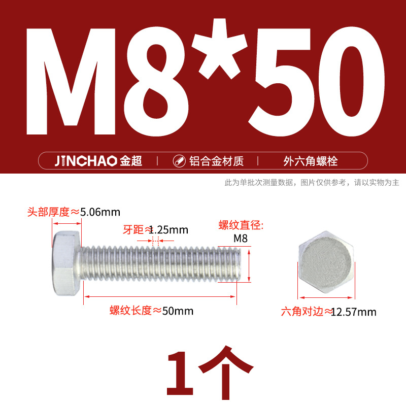 Golden Super Aluminum Hex Bolt M5M6M8