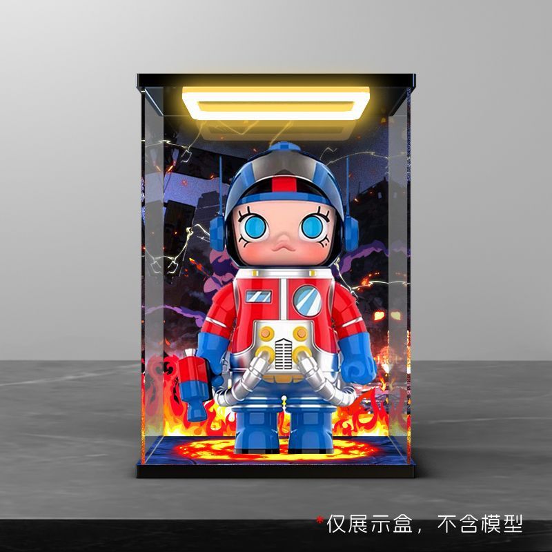 Popマート適用バブルマットモリー400% オプティマスプライムハンドリターンライトアクリル収納ボックス|undefined