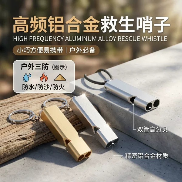 High-frequency bird training whistle, earthquake whistle, survival whistle, extra-loud emergency whistle for outdoor activities, sports teachers, and military use