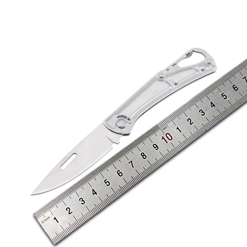 户外折叠小刀 不锈钢水果刀 EDC随身钥匙扣折刀 多工能口袋刀