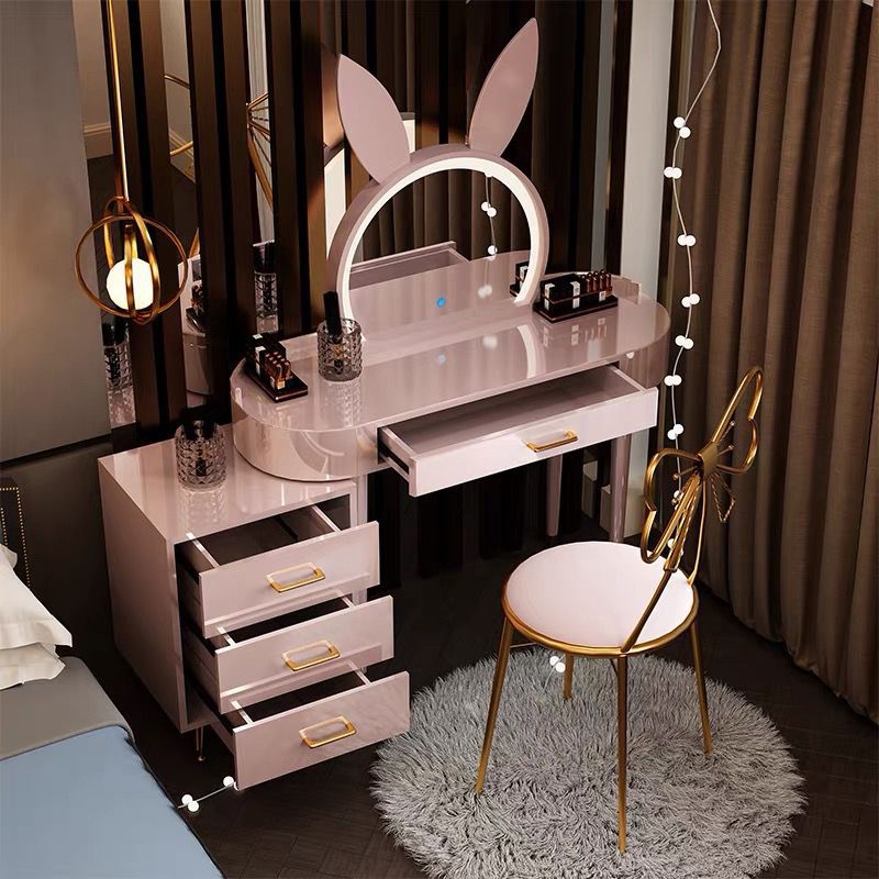 Smart Bluetooth Speaker Wireless Charging Light Luxury Dressing Table Modern Simple Multifunctional Princess Makeup Table with Light