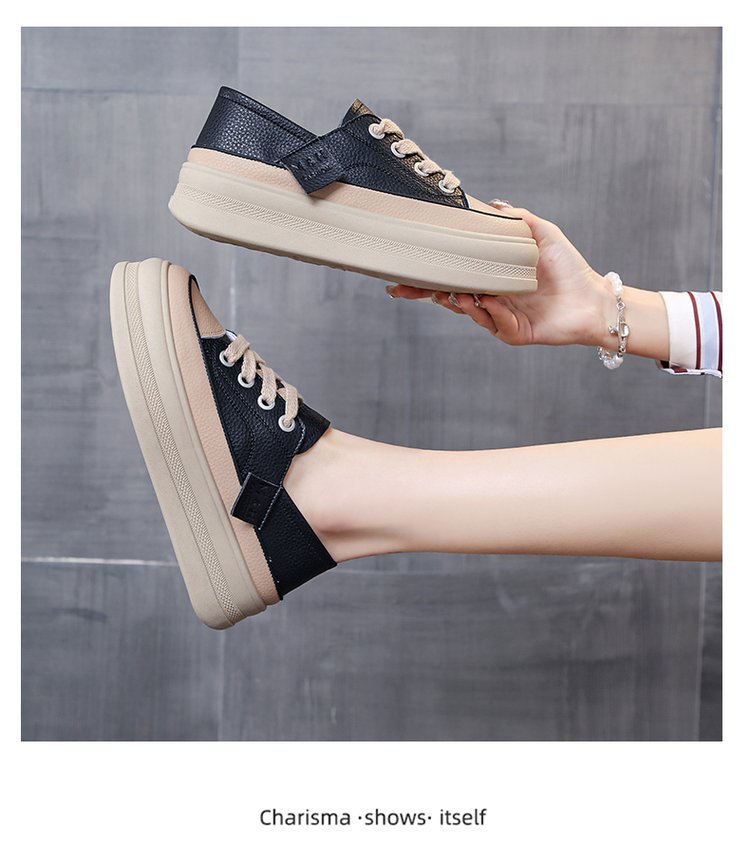 2023 Nuevos zapatos pequeños de pizarra informales, versátiles y de dos usos_voghion.com