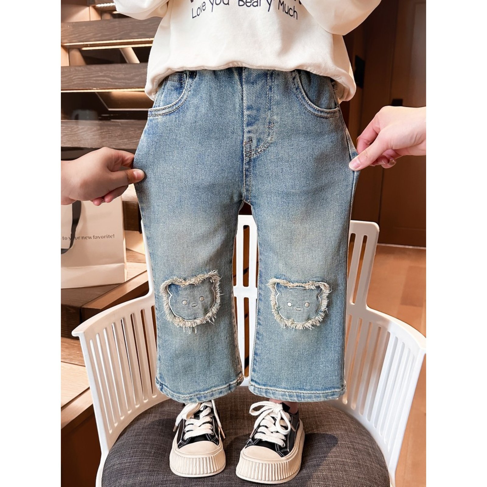 Nuevos pantalones de primavera y otoño para niñas pantalones casuales de moda infantil coreana tendencia de primavera para niños pantalones de primavera para niñas image 1