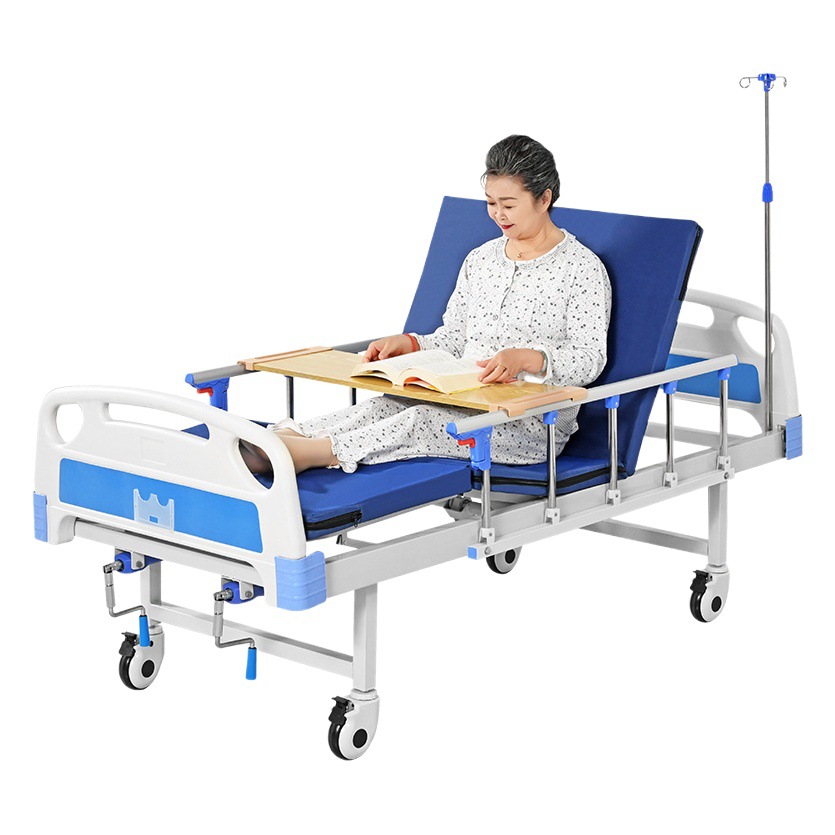 Camas de enfermería multifuncionales, camas de hospital, pacientes paralizados, fabricantes de camas médicas de rehabilitación, sacudidas manuales simples y dobles para hogares de ancianos image 1